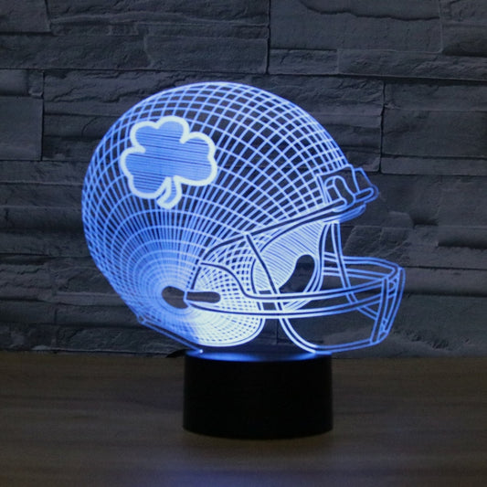 Rugby Hat Flower Shape 3D Colorful LED Vision Light Table Lamp, USB & Battery Version - Novelty Lighting by PMC Jewellery | Online Shopping South Africa | PMC Jewellery | Buy Now Pay Later Mobicred