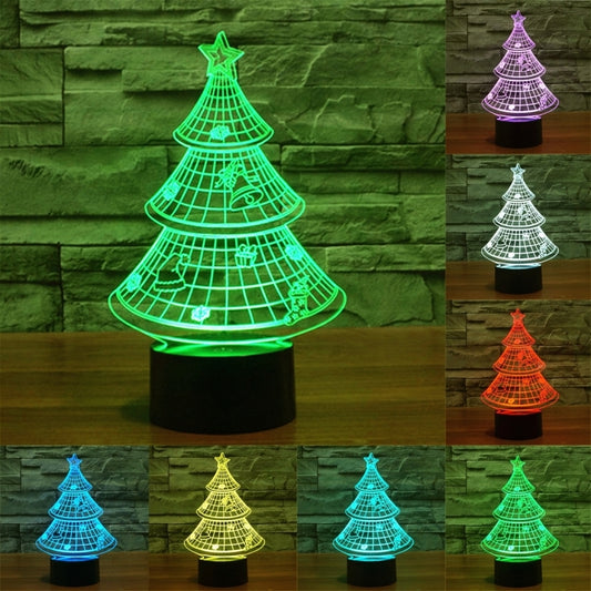 Christmas Tree Style 3D Touch Switch Control LED Light , 7 Color Discoloration Creative Visual Stereo Lamp Desk Lamp Night Light - Novelty Lighting by PMC Jewellery | Online Shopping South Africa | PMC Jewellery | Buy Now Pay Later Mobicred