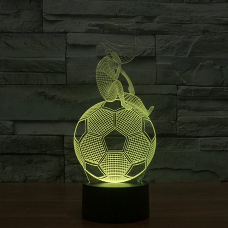 Thinking Football Style 3D Touch Switch Control LED Light Desk Lamp , 7 Colour Discoloration Creative Visual Stereo Lamp Night Light - Novelty Lighting by PMC TechLife | Online Shopping South Africa | PMC TechLife | Buy Now Pay Later Mobicred