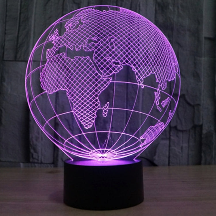 European Globe Style 3D Touch Switch Control LED Light , 7 Colour Discoloration Creative Visual Stereo Lamp Desk Lamp Night Light - Novelty Lighting by PMC TechLife | Online Shopping South Africa | PMC TechLife | Buy Now Pay Later Mobicred