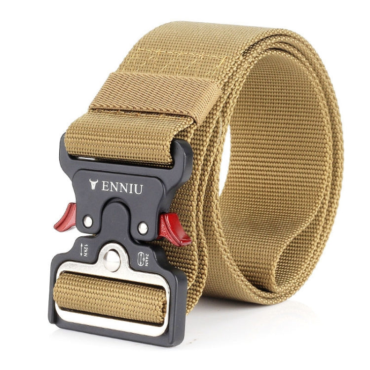 ENNIU 5cm Wide High-quality Powerful Nylon Belt Adjustable Multifunction Training Belts for Men(Brown) - Belts by PMC Jewellery | Online Shopping South Africa | PMC Jewellery | Buy Now Pay Later Mobicred