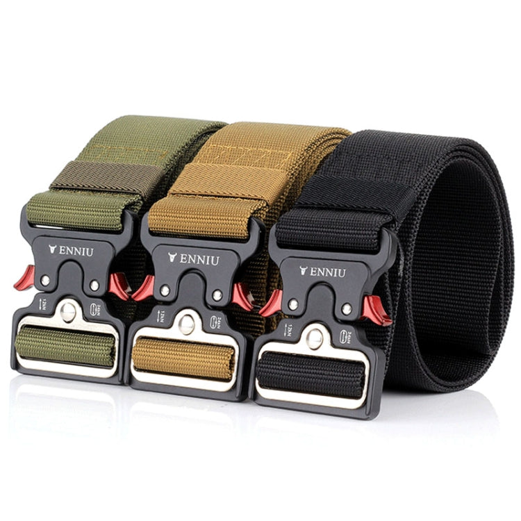 ENNIU 5cm Wide High-quality Powerful Nylon Belt Adjustable Multifunction Training Belts for Men(Army Green) - Belts by PMC Jewellery | Online Shopping South Africa | PMC Jewellery | Buy Now Pay Later Mobicred