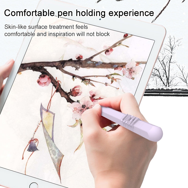 LOVE MEI For Apple Pencil 1 Number Letter Design Stylus Pen Silicone Protective Case Cover(Blue) - Pencil Accessories by LOVE MEI | Online Shopping South Africa | PMC Jewellery