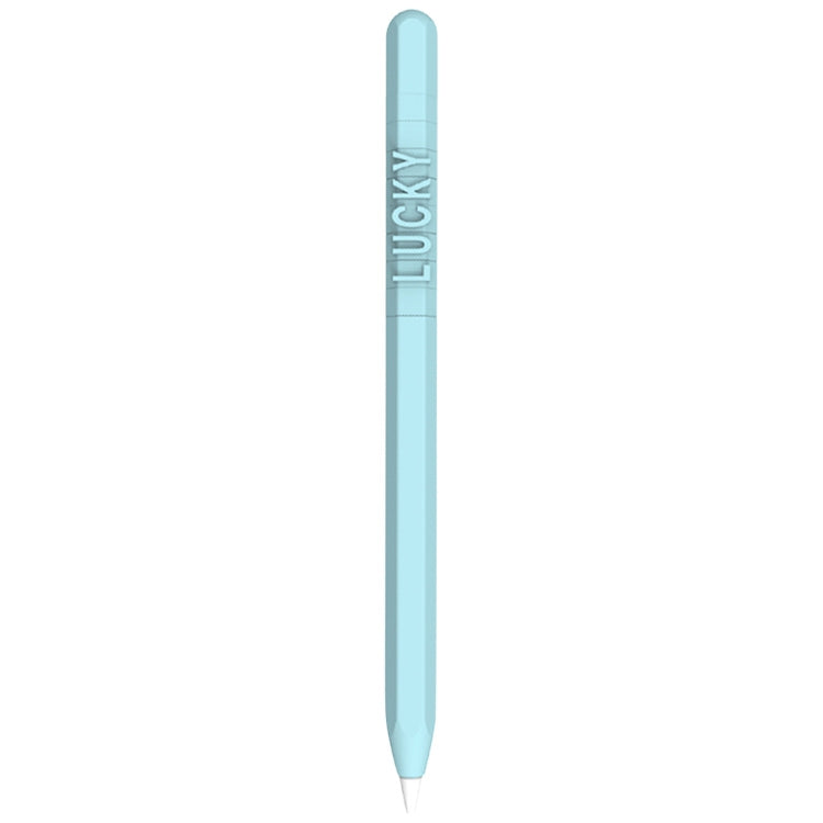 LOVE MEI For Apple Pencil 2 Number Letter Design Stylus Pen Silicone Protective Case Cover (Blue) - Pencil Accessories by LOVE MEI | Online Shopping South Africa | PMC Jewellery