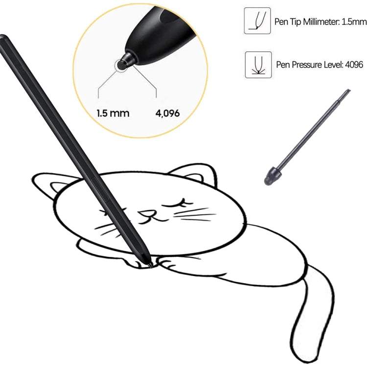 For Samsung Galaxy Z Fold5 / Fold4 / Fold3 4 in 1 Stylus Pen Replacement Pencil Tips (Black) - Pencil Accessories by PMc TechLife | Online Shopping South Africa | PMc TechLife | Buy Now Pay Later Mobicred