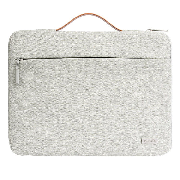 For 14 inch Laptop Zipper Waterproof  Handheld Sleeve Bag (Beige White) - 13.3 inch by PMC TechLife | Online Shopping South Africa | PMC TechLife | Buy Now Pay Later Mobicred