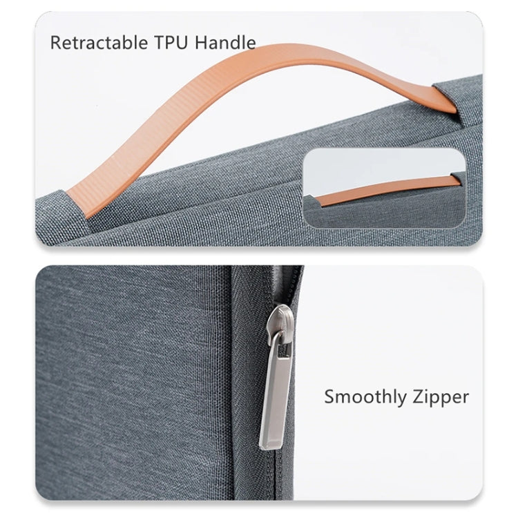 For 16 inch Laptop Zipper Waterproof  Handheld Sleeve Bag (Beige White) - 13.3 inch by PMC TechLife | Online Shopping South Africa | PMC TechLife | Buy Now Pay Later Mobicred