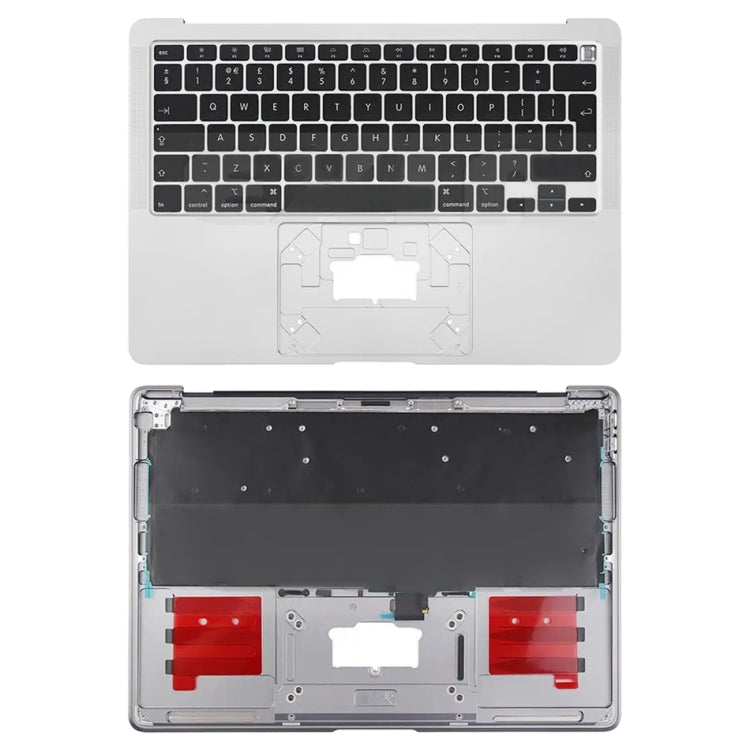 For Macbook Air 13 2020 M1 A2337 C-side Cover + UK Edition Key Board (Silver) - Bottom Cover by PMC TechLife | Online Shopping South Africa | PMC TechLife