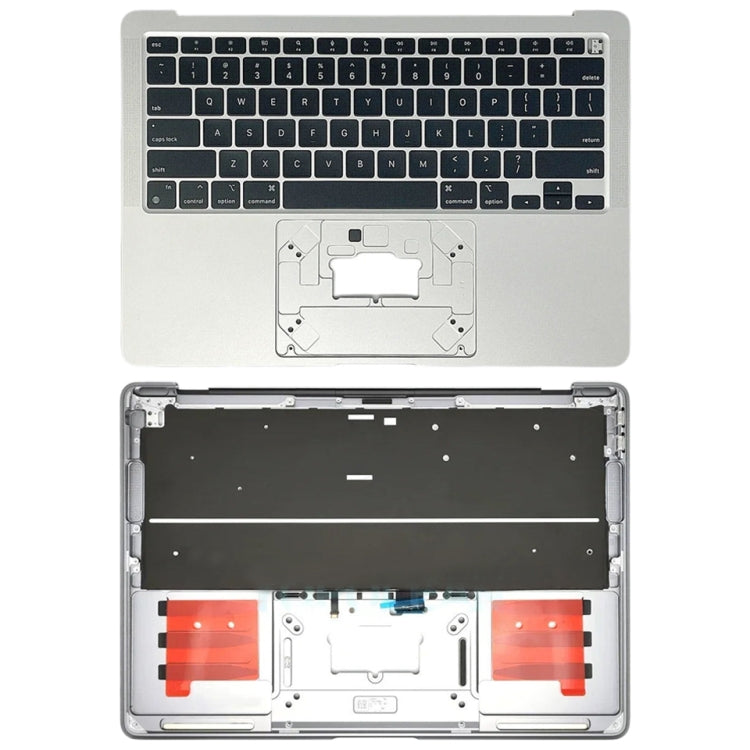 For Macbook Air 13 2020 M1 A2337 EMC3598 C-side Cover + US Edition Key Board (Silver) - Bottom Cover by PMC TechLife | Online Shopping South Africa | PMC TechLife