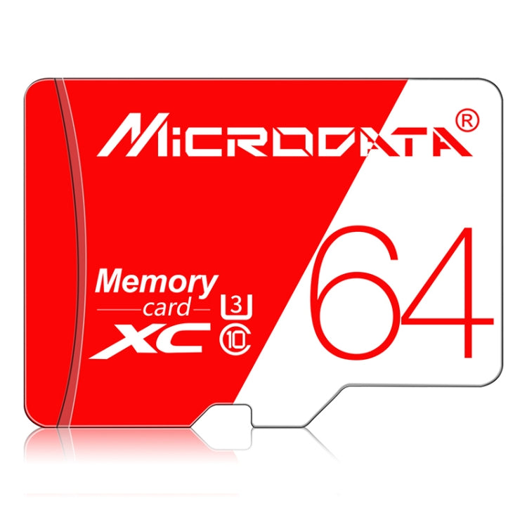 MICRODATA 64GB High Speed U3 Red and White TF(Micro SD) Memory Card - free shipping - PMC TechLife - Order now!