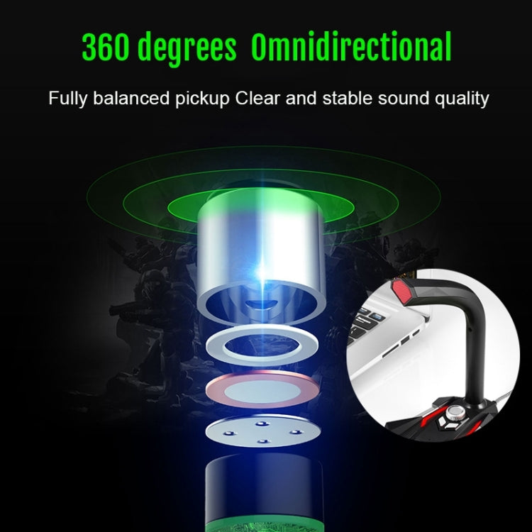 GK Desktop 3.5mm Wired Dual Mic Condenser Microphone, Compatible with PC / Mac for Live Broadcast, Show, KTV, etc.(White) - Microphone by PMC TechLife | Online Shopping South Africa | PMC TechLife | Buy Now Pay Later Mobicred