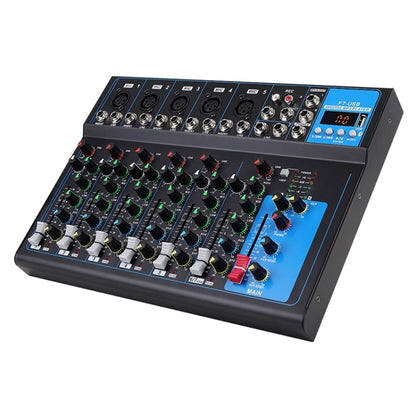 F7 Home 7-channel Bluetooth USB Reverb Mixer, US Plug(Black) - Live Sound Effects Processors by PMC Jewellery | Online Shopping South Africa | PMC Jewellery | Buy Now Pay Later Mobicred