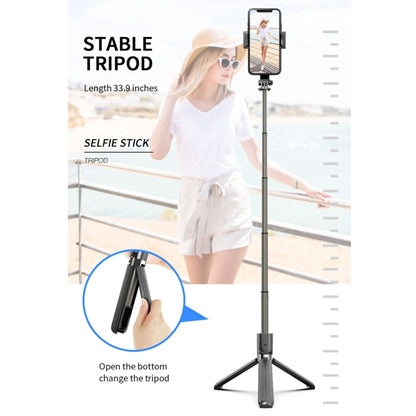 L08 Adjustable Gimbal Stabilize Bluetooth Self-timer Pole Tripod Selfie Stick(White) - Selfie Sticks by PMC Jewellery | Online Shopping South Africa | PMC Jewellery | Buy Now Pay Later Mobicred