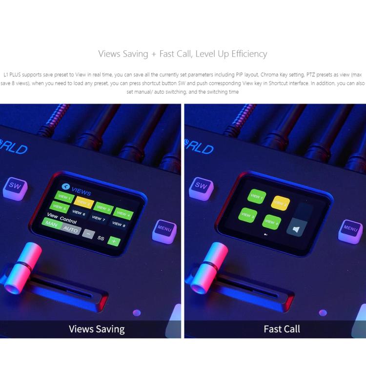 FEELWORLD L1 PLUS Multi-camera Video Mixer Switcher Touch Screen PTZ Control USB3.0 Fast Streaming Switcher (US Plug) - Live Sound Effects Processors by FEELWORLD | Online Shopping South Africa | PMc TechLife | Buy Now Pay Later Mobicred