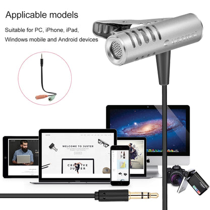 Yanmai R933 Professional Clip-on Lapel Mic Lavalier Omni-directional Double Condenser Microphone Silver, For Live Broadcast, Show, KTV, etc - Microphone by Yanmai | Online Shopping South Africa | PMC Jewellery | Buy Now Pay Later Mobicred