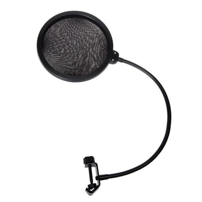Double-layer Recording Microphone Studio Wind Screen Pop Filter Mask Shield with Clip Stabilizing Arm, For Studio Recording, Live Broadcast, Live Show, KTV, etc(Black) - Windshield by PMC Jewellery | Online Shopping South Africa | PMC Jewellery