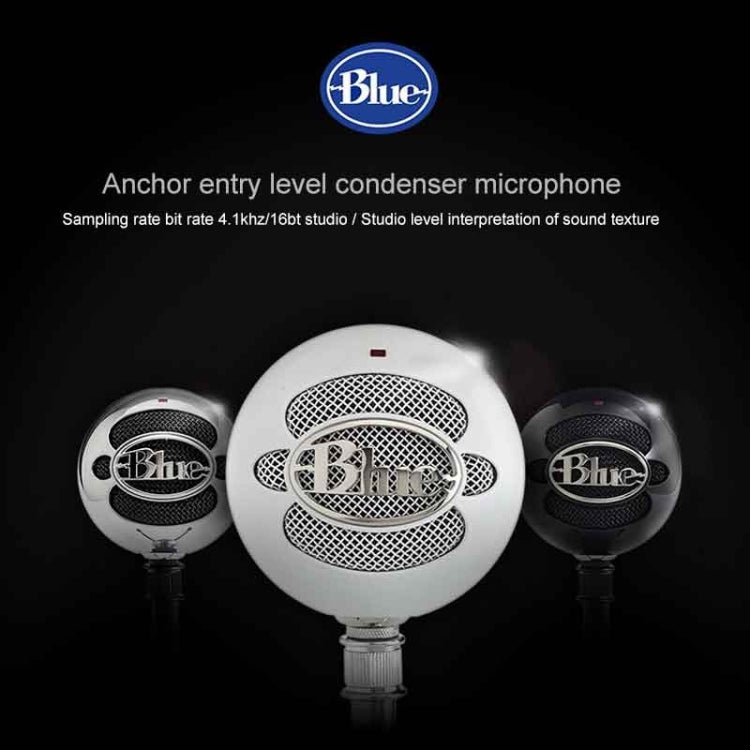 Logitech Blue Snowball-ice USB Condenser Anchor Recording Microphone (Black) - Microphone by Logitech | Online Shopping South Africa | PMC Jewellery | Buy Now Pay Later Mobicred