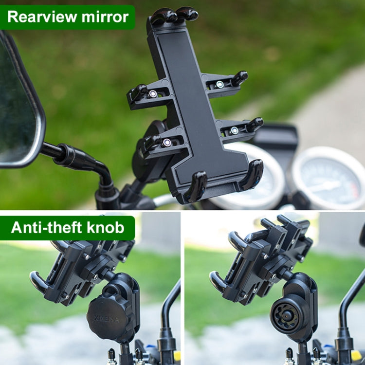 M8 Bolt Ball-Head Motorcycle Multi-function Eight-jaw Aluminum Phone Navigation Holder Bracket - Holder by PMC Jewellery | Online Shopping South Africa | PMC Jewellery | Buy Now Pay Later Mobicred