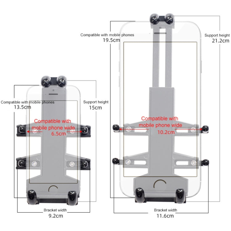 M8 Bolt Ball-Head Motorcycle Multi-function Eight-jaw Aluminum Phone Navigation Holder Bracket - Holder by PMC Jewellery | Online Shopping South Africa | PMC Jewellery | Buy Now Pay Later Mobicred