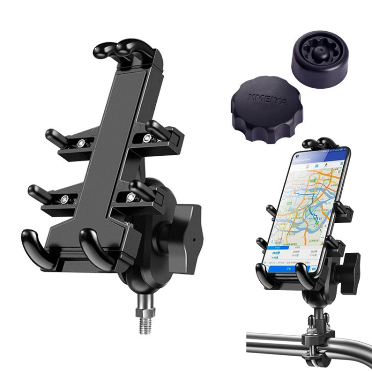 M10 Bolt Ball-Head Motorcycle Multi-function Eight-jaw Aluminum Phone Navigation Holder Bracket with Anti-theft Knobs - Holder by PMC Jewellery | Online Shopping South Africa | PMC Jewellery | Buy Now Pay Later Mobicred