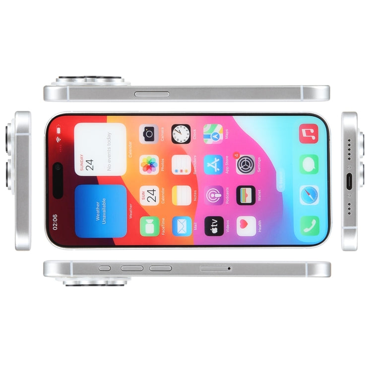 For iPhone 15 Pro Color Screen Non-Working Fake Dummy Display Model (White) - For iPhone & iPad by PMC Jewellery | Online Shopping South Africa | PMC Jewellery