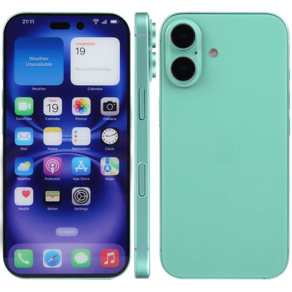 For iPhone 16 Plus Color Screen Non-Working Fake Dummy Display Model (Teal) - For iPhone & iPad by PMC Jewellery | Online Shopping South Africa | PMC Jewellery | Buy Now Pay Later Mobicred