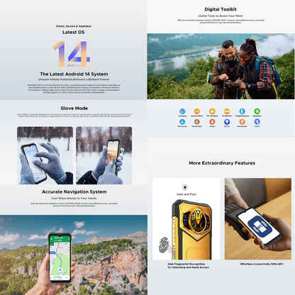 DOOGEE S200X AI Rugged Phone, 12GB+512GB, Side Fingerprint, 6.72 inch Android 14 Dimensity 7050 Octa Core 2.6GHz, Network: 5G, OTG, NFC (Yellow) - DOOGEE by DOOGEE | Online Shopping South Africa | PMC Jewellery | Buy Now Pay Later Mobicred