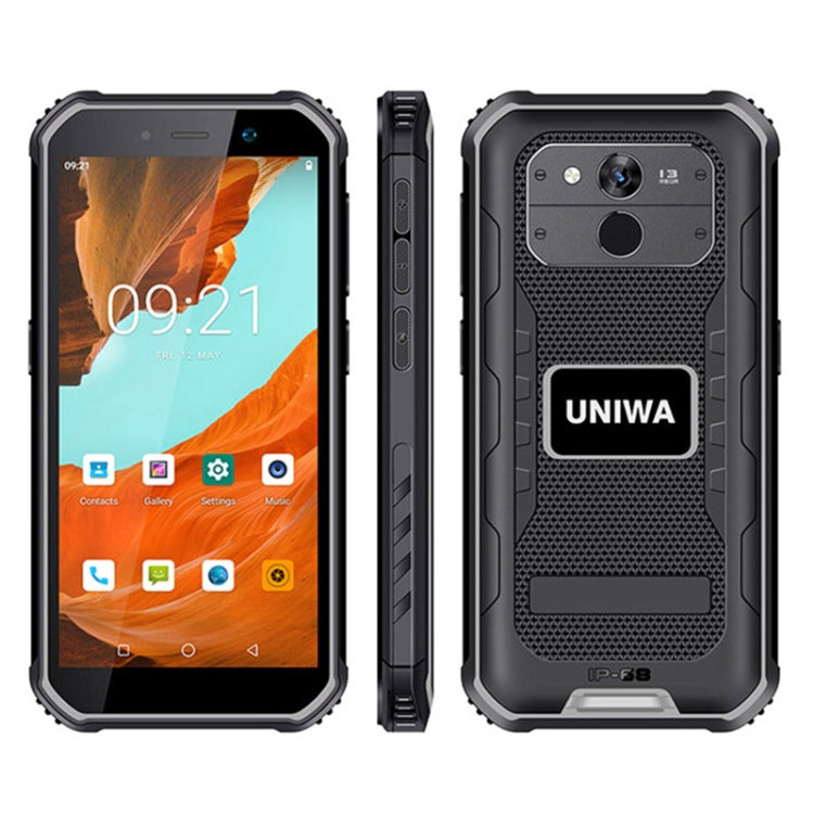 UNIWA F963 Pro Rugged Smart Phone, 4GB+64GB, 5.5 inch Android 13, Unisoc T606 Octa Core, NFC, Fingerprint Unlock, 4G Network, AU Plug (Black Grey) - UNIWA by UNIWA | Online Shopping South Africa | PMC Jewellery | Buy Now Pay Later Mobicred