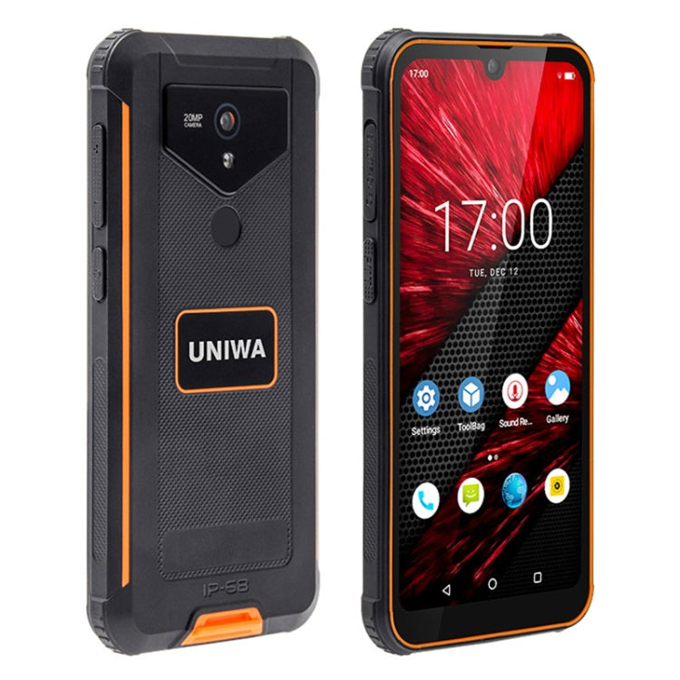 UNIWA F965 Pro Rugged Smart Phone, 6GB+128GB, 6 inch Android 13, MT6762 Octa Core, Network: 4G, NFC, PoC, SOS, AU Plug (Black+Orange) - UNIWA by UNIWA | Online Shopping South Africa | PMC Jewellery | Buy Now Pay Later Mobicred