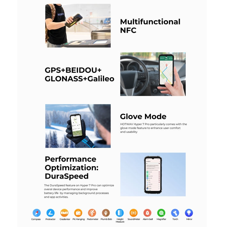 HOTWAV Hyper 7 Pro Rugged Phone, 16GB+256GB, 10800mAh, 6.6 inch Android 14 MediaTek Dimensity 7050 5G, Network: 5G, OTG, NFC (Black) - Other by HOTWAV | Online Shopping South Africa | PMC Jewellery | Buy Now Pay Later Mobicred