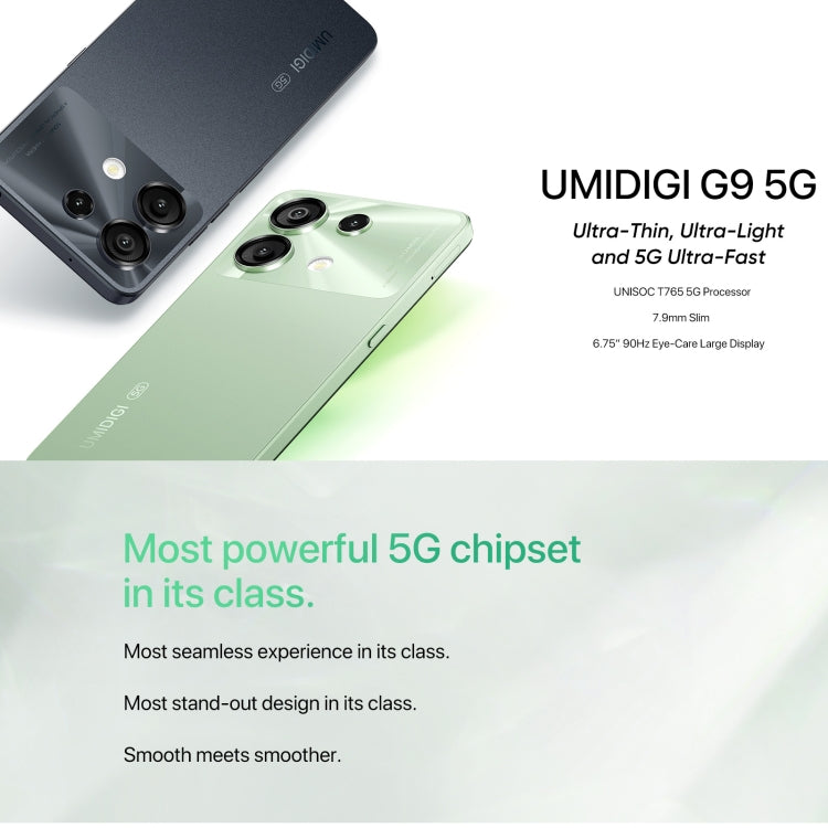 [HK Warehouse] UMIDIGI G9 5G, 6GB+128GB, Side Fingerprint & Face ID Identification, 6.75 inch Android 14 UNISOC T765 Octa Core, Network: 5G (Glacier Blue) - UMIDIGI by UMIDIGI | Online Shopping South Africa | PMC Jewellery | Buy Now Pay Later Mobicred