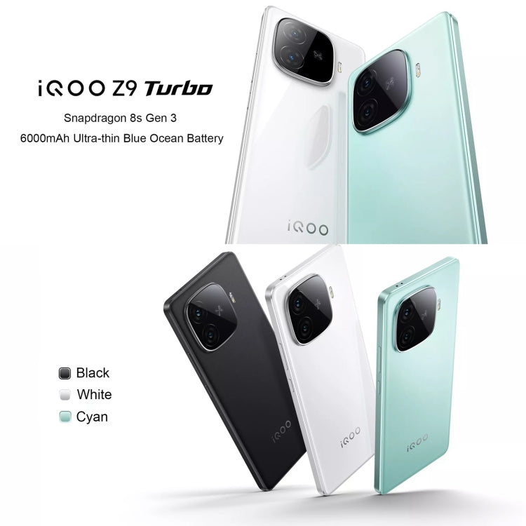 vivo iQOO Z9 Turbo, Dual Back Cameras, 12GB+512GB, Face ID Screen Fingerprint Identification, 6.78 inch Android 14.0 OriginOS 4 Snapdragon 8s Gen 3 Octa Core 3.0GHz, OTG, NFC, Network: 5G, Support Google Play (Mint Green) - vivo by vivo | Online Shopping South Africa | PMC Jewellery | Buy Now Pay Later Mobicred