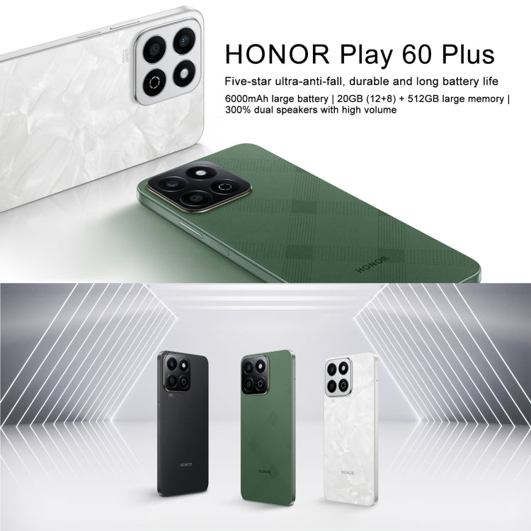 Honor Play 60 Plus 5G, 12GB+256GB, 6.77 inch MagicOS 8.0 Qualcomm Snapdragon 4 Gen2 Octa Core up to 2.2GHz, Network: 5G, OTG, Not Support Google Play (Black) - Honor by Huawei | Online Shopping South Africa | PMC Jewellery | Buy Now Pay Later Mobicred