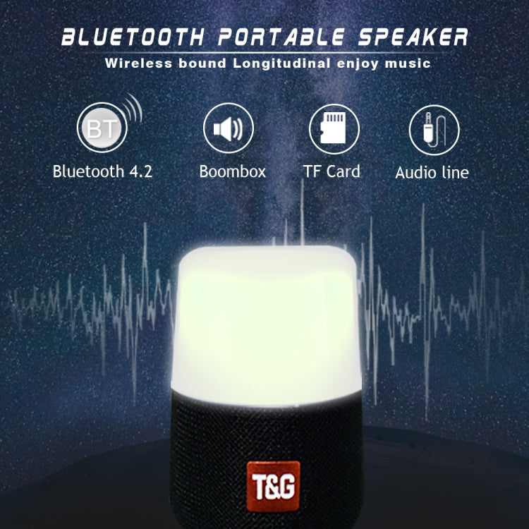 T&G TG168 Portable Wireless Bluetooth V5.0 Stereo Speaker with Handle, Built-in MIC, Support Flashing LED Light & TF Card & U Disk & AUX IN & FM(Cyan) - Desktop Speaker by T&G | Online Shopping South Africa | PMC Jewellery | Buy Now Pay Later Mobicred