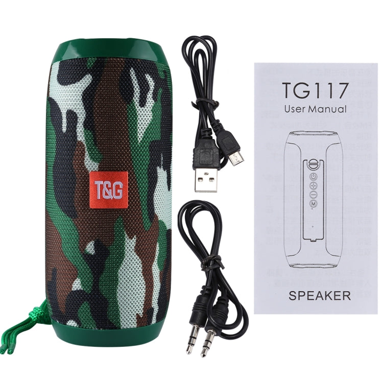 T&G TG117 Portable Bluetooth Stereo Speaker, with Built-in MIC, Support Hands-free Calls & TF Card & AUX IN & FM, Bluetooth Distance: 10m(Green) - Desktop Speaker by T&G | Online Shopping South Africa | PMC Jewellery | Buy Now Pay Later Mobicred