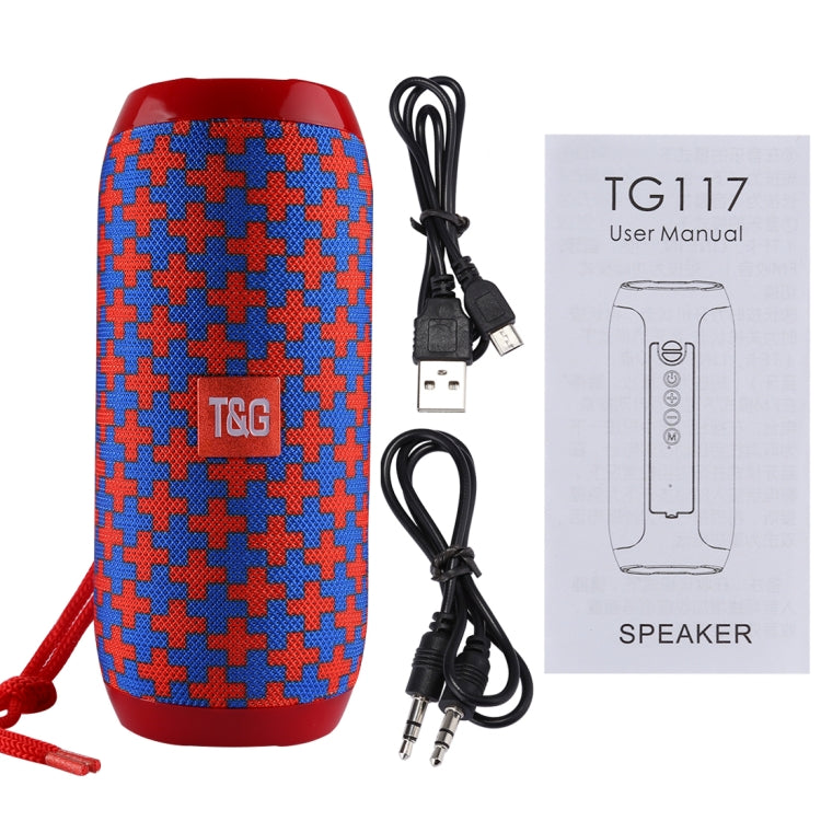 T&G TG117 Portable Bluetooth Stereo Speaker, with Built-in MIC, Support Hands-free Calls & TF Card & AUX IN & FM, Bluetooth Distance: 10m(Red) - Desktop Speaker by T&G | Online Shopping South Africa | PMC Jewellery | Buy Now Pay Later Mobicred