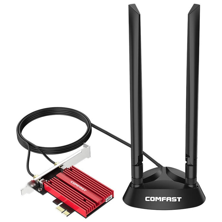 COMFAST CF-AX181 PLUS 3000Mbps Tri-band + Bluetooth 5.2 Wireless WiFi6E PCI-E Network Card - USB Network Adapter by COMFAST | Online Shopping South Africa | PMC Jewellery | Buy Now Pay Later Mobicred