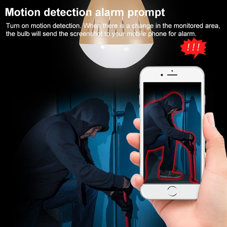 DP3 1.3 Megapixel Panoramic Universal Light Bulb Camera Mobile Phone Remote Installation Home Network HD Monitoring - Light Bulb Camera by PMc TechLife | Online Shopping South Africa | PMc TechLife | Buy Now Pay Later Mobicred