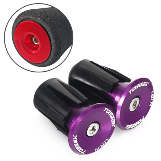 TOSEEK 1 Pair Mountain Bike Handlebar Grips Caps End Plug Aluminum Alloy Bicycle  Bar Ends Plug (Purple) - Bicycle Grips by TOSEEK | Online Shopping South Africa | PMC Jewellery | Buy Now Pay Later Mobicred