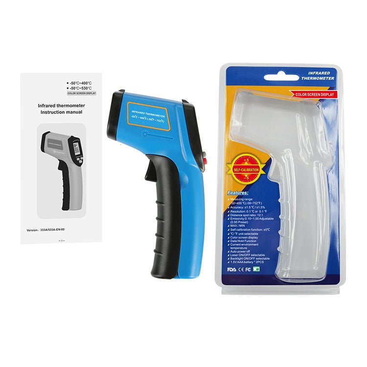 GM333A Portable Digital Laser Point Infrared Thermometer, Temperature Range: -50-400 Celsius Degree - Thermostat & Thermometer by PMC Jewellery | Online Shopping South Africa | PMC Jewellery