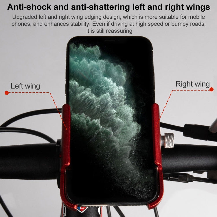 GUB P30 Aluminum Bike Phone Holder(Black) - Holders by GUB | Online Shopping South Africa | PMC Jewellery | Buy Now Pay Later Mobicred