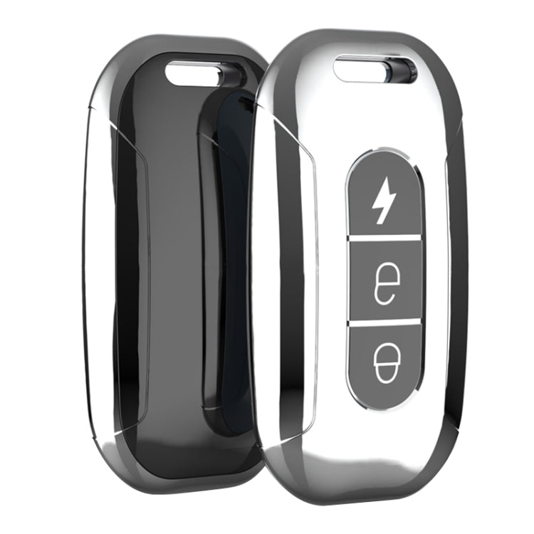 Electric Vehicle Key Electroplated TPU Case For AIMA C (Black) - Car Key Cases by PMC TechLife | Online Shopping South Africa | PMC TechLife | Buy Now Pay Later Mobicred