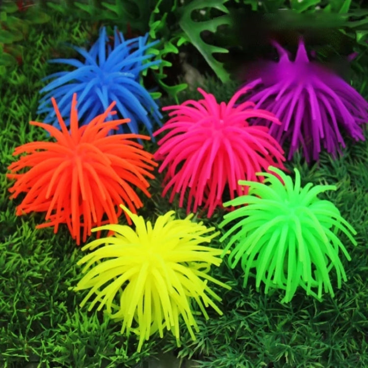 Aquarium Articles Decoration TPR Simulation Sea Urchin Ball Coral, Size: L, Diameter: 13cm(Yellow) - free shipping - PMc TechLife - Order now!