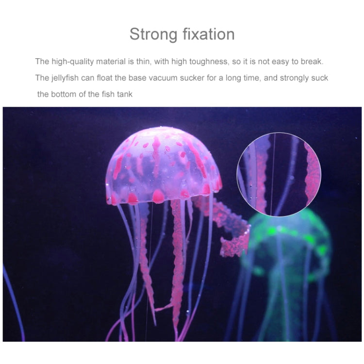 Aquarium Articles Decoration Silicone Simulation Fluorescent Sucker Jellyfish, Size: 5*17cm(Orange) - free shipping - PMc TechLife - Order now!