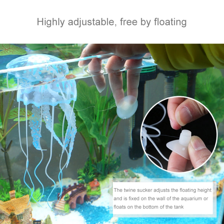 Aquarium Articles Decoration Silicone Simulation Fluorescent Sucker Jellyfish, Size: 5*17cm(Yellow) - free shipping - PMc TechLife - Order now!