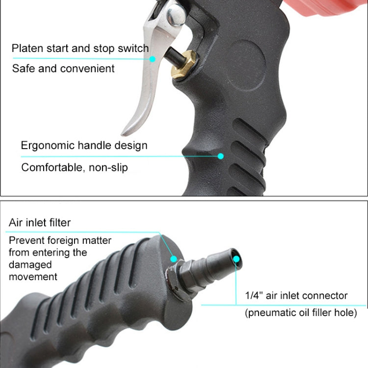 Portable Red Gravitational Sandblasting Machine Mini Rust-proof Sandblaster - Others by PMc TechLife | Online Shopping South Africa | PMc TechLife | Buy Now Pay Later Mobicred