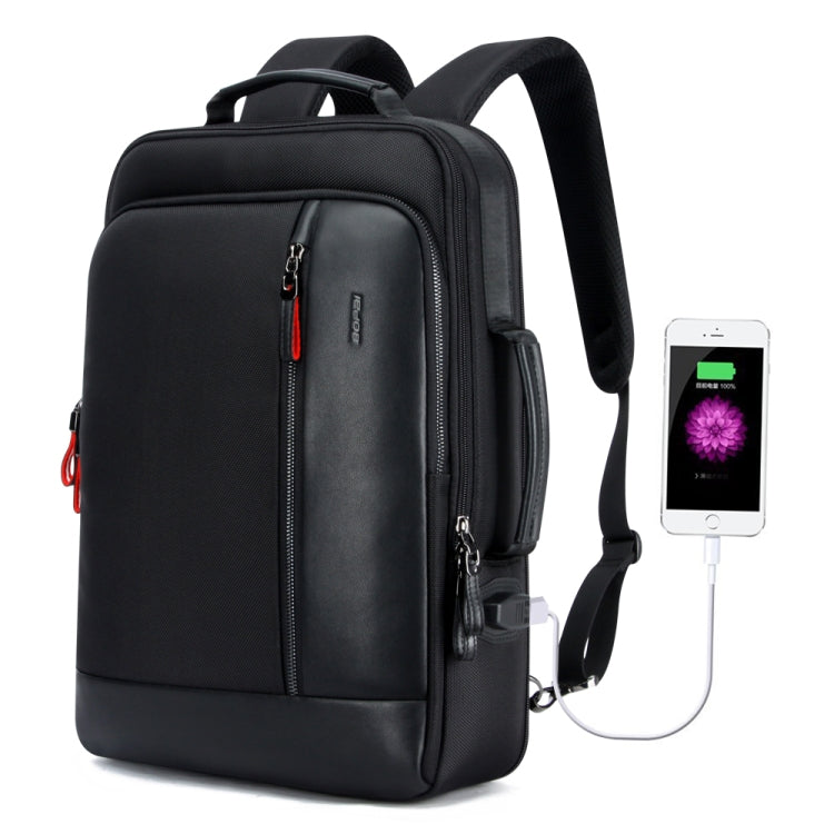 Bopai 751-006641 Large Capacity Business Fashion Breathable Laptop Backpack with External USB Interface, Size: 30 x 15 x 44cm(Black) - Backpack by Bopai | Online Shopping South Africa | PMC Jewellery | Buy Now Pay Later Mobicred