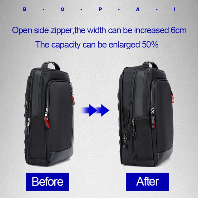 Bopai 751-006641 Large Capacity Business Fashion Breathable Laptop Backpack with External USB Interface, Size: 30 x 15 x 44cm(Black) - Backpack by Bopai | Online Shopping South Africa | PMC Jewellery | Buy Now Pay Later Mobicred