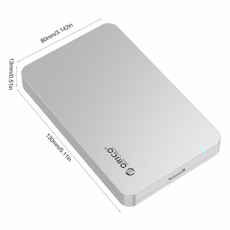 ORICO 2569S3 USB3.0 Micro-B External Hard Disk Box Storage Case for 9.5mm 2.5 inch SATA HDD / SSD(Silver) - HDD Enclosure by ORICO | Online Shopping South Africa | PMC Jewellery | Buy Now Pay Later Mobicred