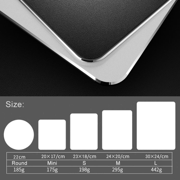 Aluminum Alloy Double-sided Non-slip Mat Desk Mouse Pad, Size : S(Silver) - Mouse Pads by PMC TechLife | Online Shopping South Africa | PMC TechLife | Buy Now Pay Later Mobicred